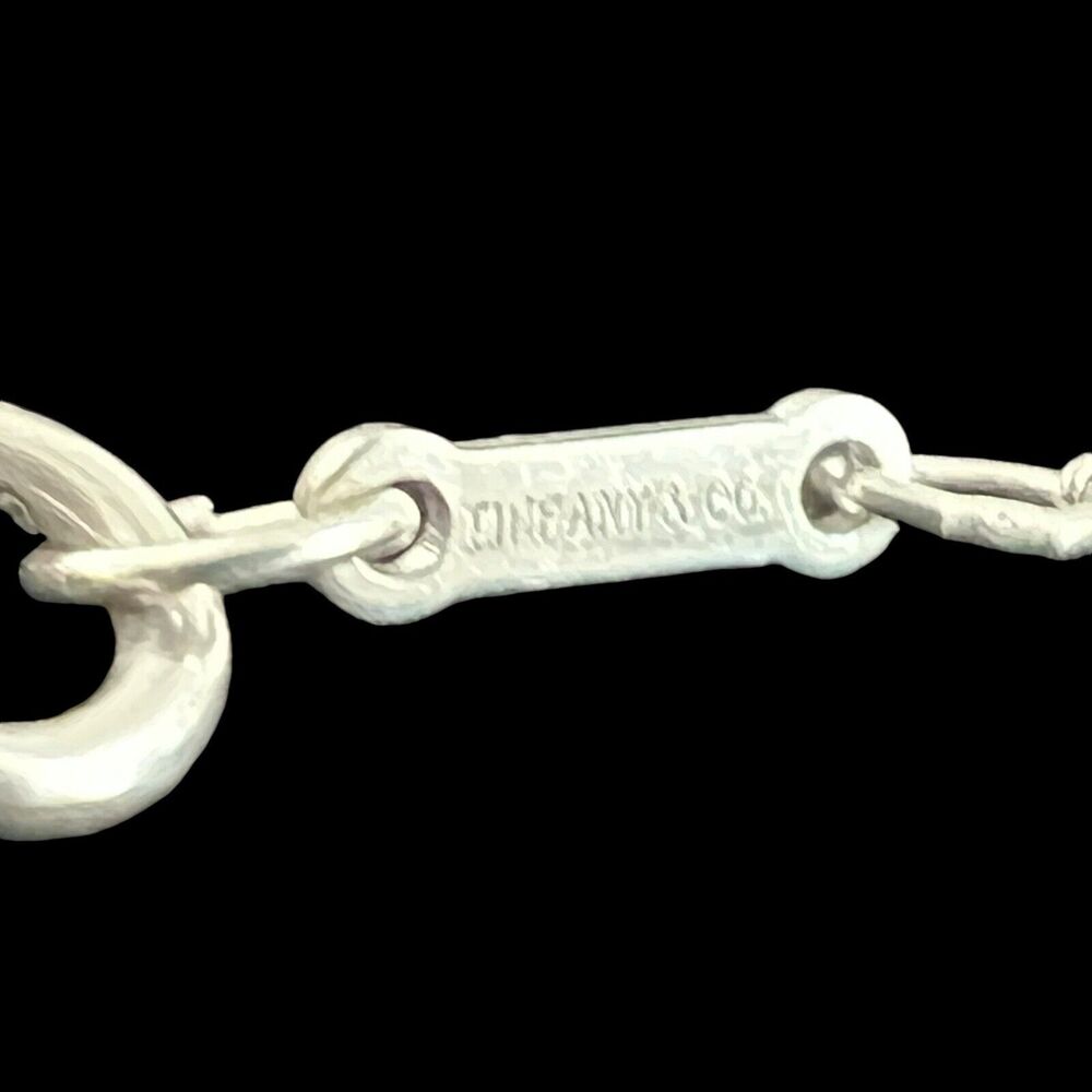 Tiffany & Co Elsa Peretti Bean Pendant in Sterling Silver 18mm on 16” Chain - Picture 9 of 13